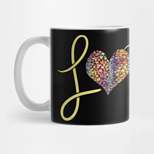 LOVE rainbow heart Mug